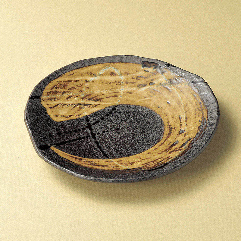 山万 19522-100 流木9寸丸皿  1個（ご注文単位1個）【直送品】