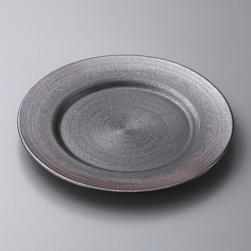 山万 19411-460 炭化ワイドリム28cmプレート 1個（ご注文単位1個）【直送品】