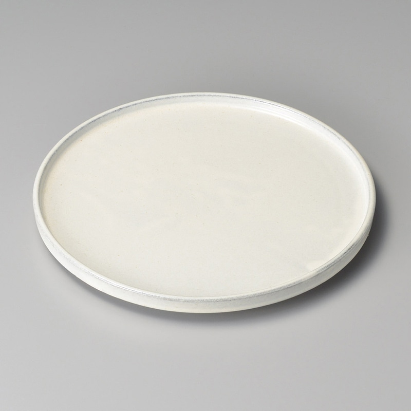 山万 19615-460 黒土粉引切立26.5cm丸皿  1個（ご注文単位1個）【直送品】