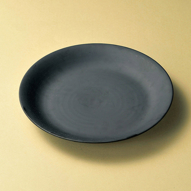 山万 19821-240 いぶし黒パスタ皿  1個（ご注文単位1個）【直送品】