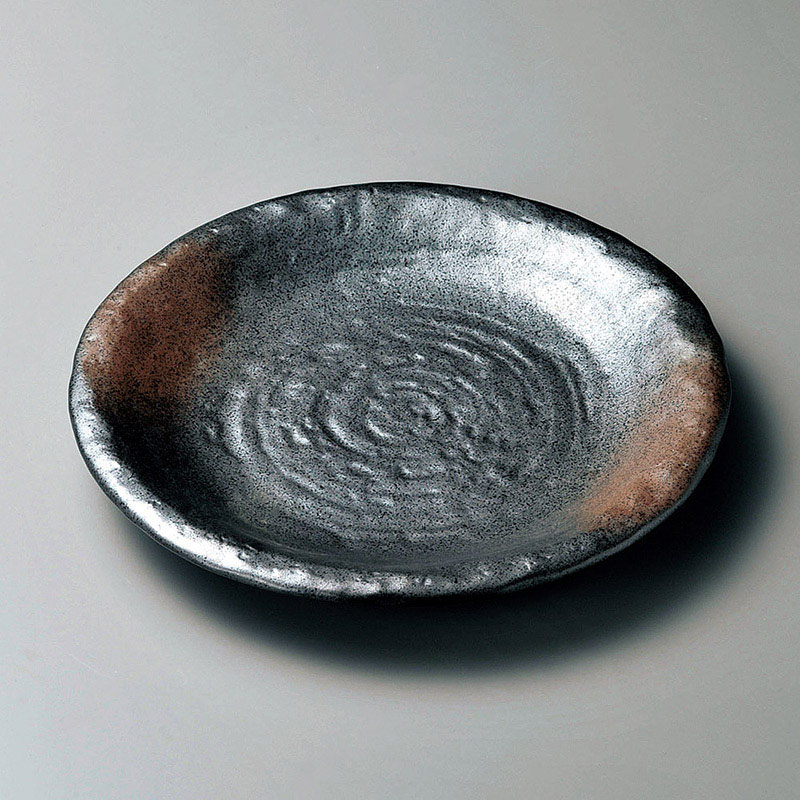 山万 19431-020 備前風石目9.0皿  1個（ご注文単位1個）【直送品】