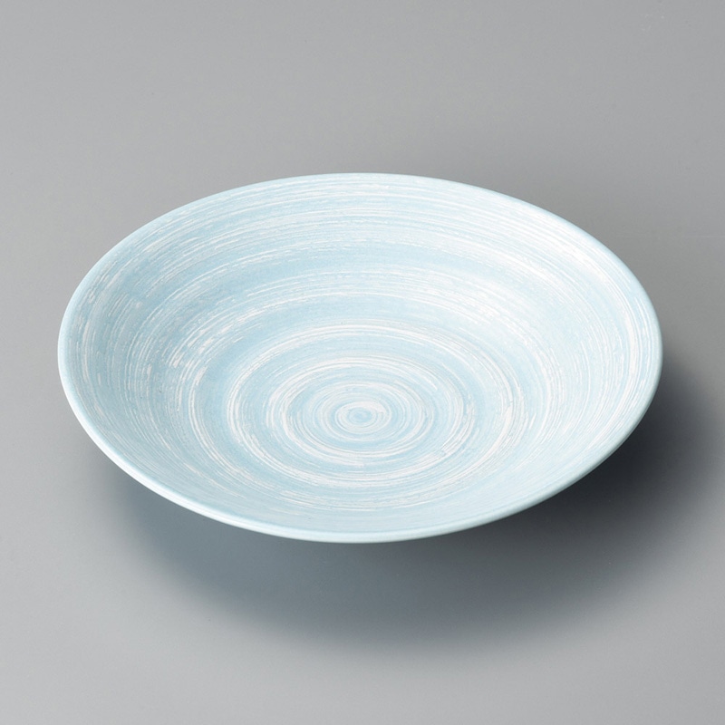 山万 19909-020 水色しぶきリップル6.0皿  1個（ご注文単位1個）【直送品】