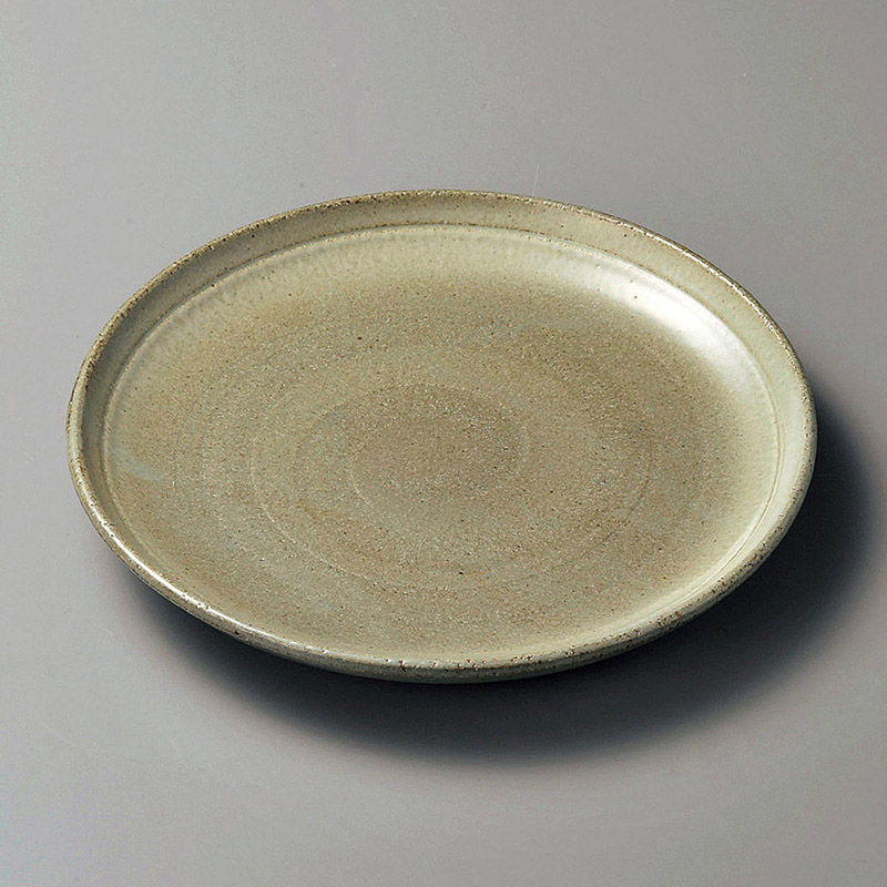 山万 19904-290 手造風粉引吹8.0皿  1個（ご注文単位1個）【直送品】