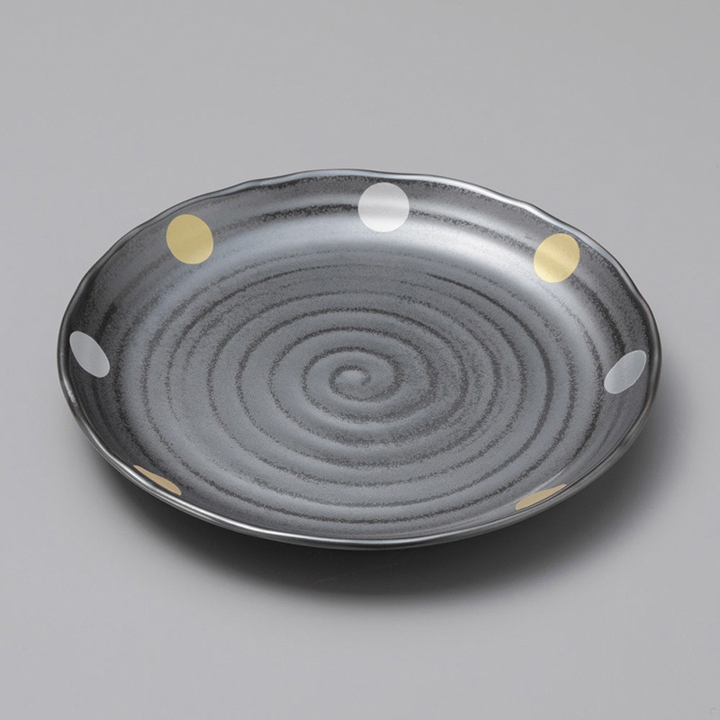 山万 20213-190 金銀丸紋8.0皿  1個（ご注文単位1個）【直送品】