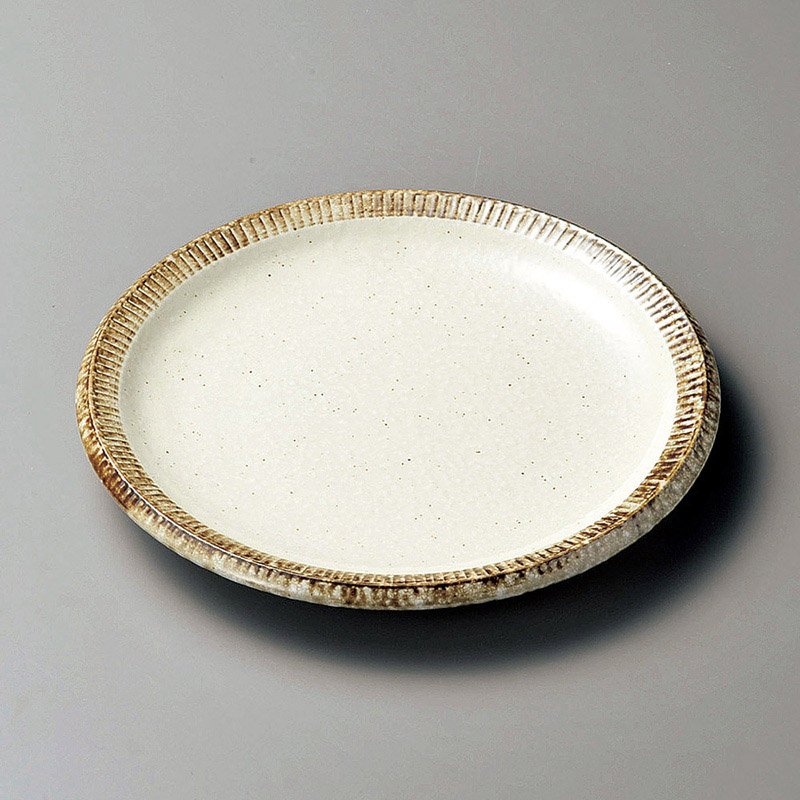 山万 20303-100 渕錆粉引大皿  1個（ご注文単位1個）【直送品】