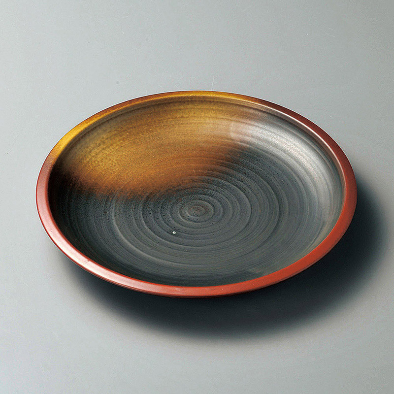 山万 20312-020 美濃錦くくり手8.0丸皿  1個（ご注文単位1個）【直送品】