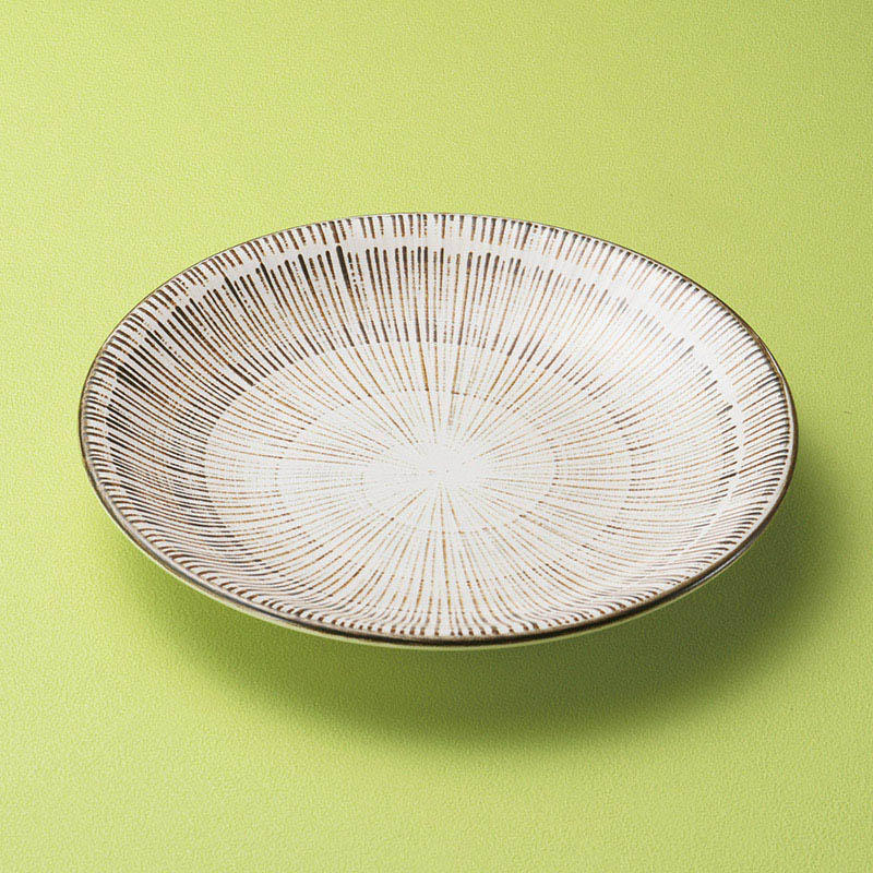 山万 20516-400 錆粉引千段7.5皿  1個（ご注文単位1個）【直送品】