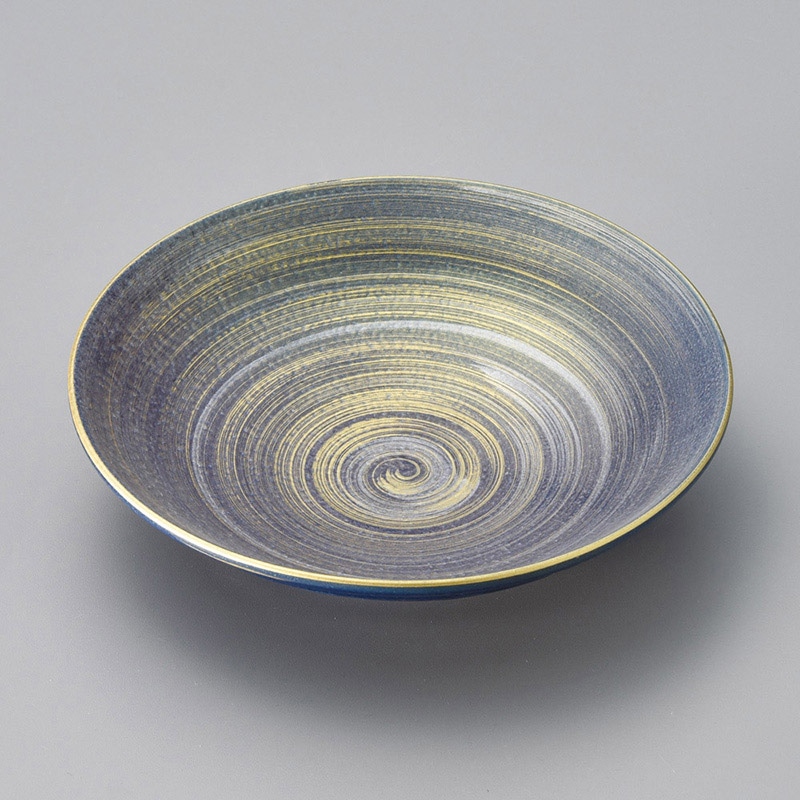 山万 20709-450 青釉緑金彩7寸鉢  1個（ご注文単位1個）【直送品】