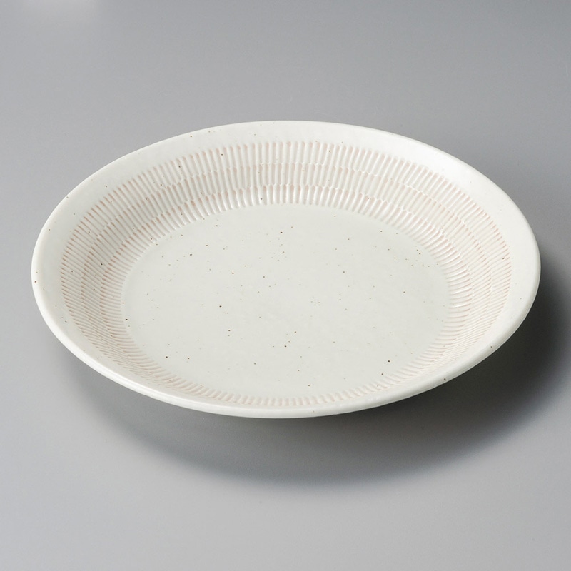 山万 20524-190 粉引トチリ240プレート  1個（ご注文単位1個）【直送品】