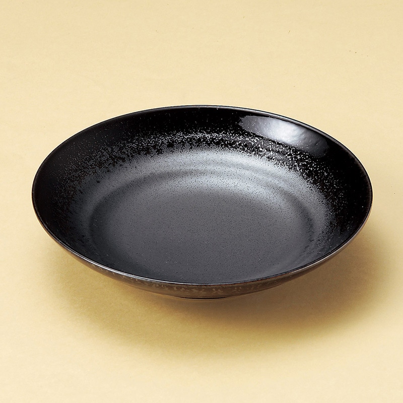 山万 20712-170 黒真珠7.5ミツワ麺皿  1個（ご注文単位1個）【直送品】