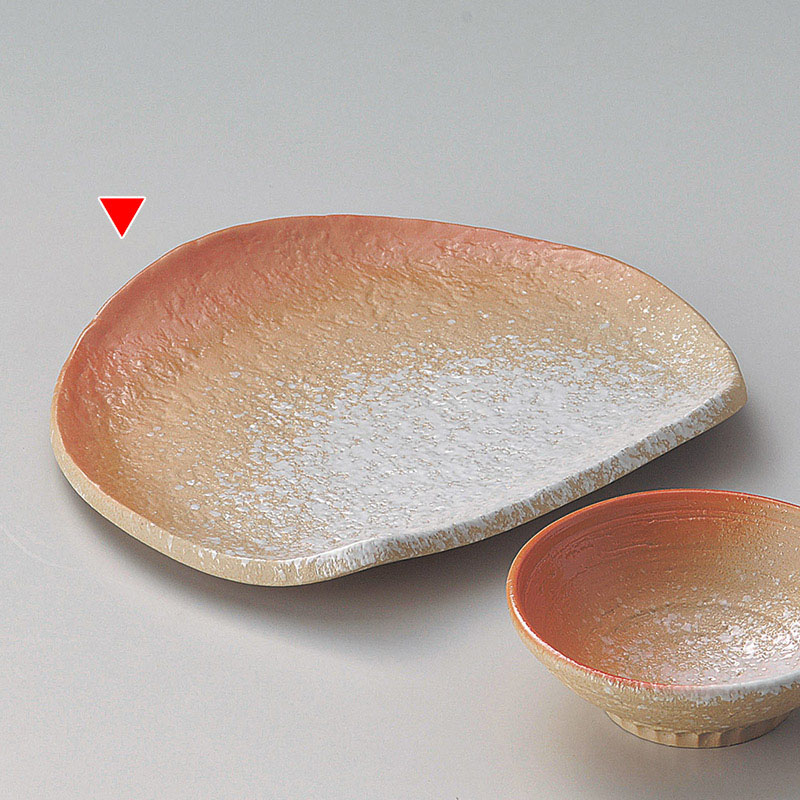 山万 20815-580 雪どけ半月天皿  1個（ご注文単位1個）【直送品】