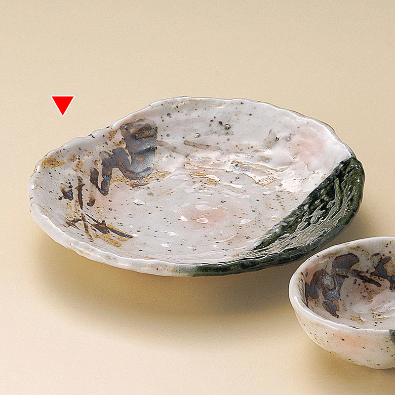 山万 20817-170 オリベ古木半月天皿  1個（ご注文単位1個）【直送品】