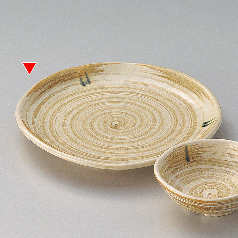 山万 20909-550 茶粉引天皿  1個（ご注文単位1個）【直送品】