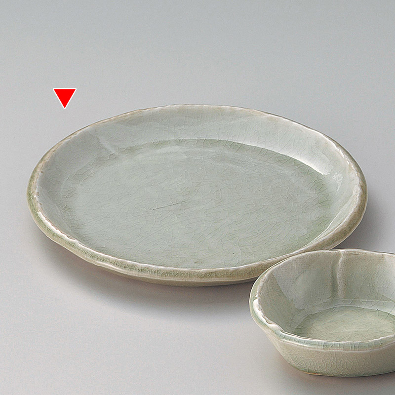 山万 20911-580 うすみどり7.0丸皿 1個(ご注文単位1個)【直送品】