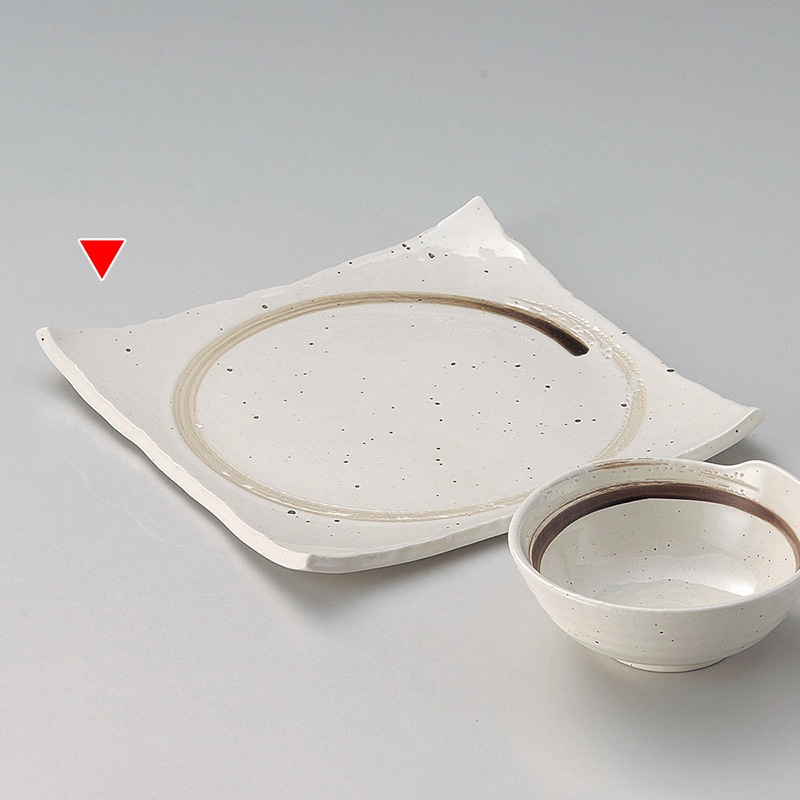 山万 20915-230 わ角天皿(白) 1個(ご注文単位1個)【直送品】