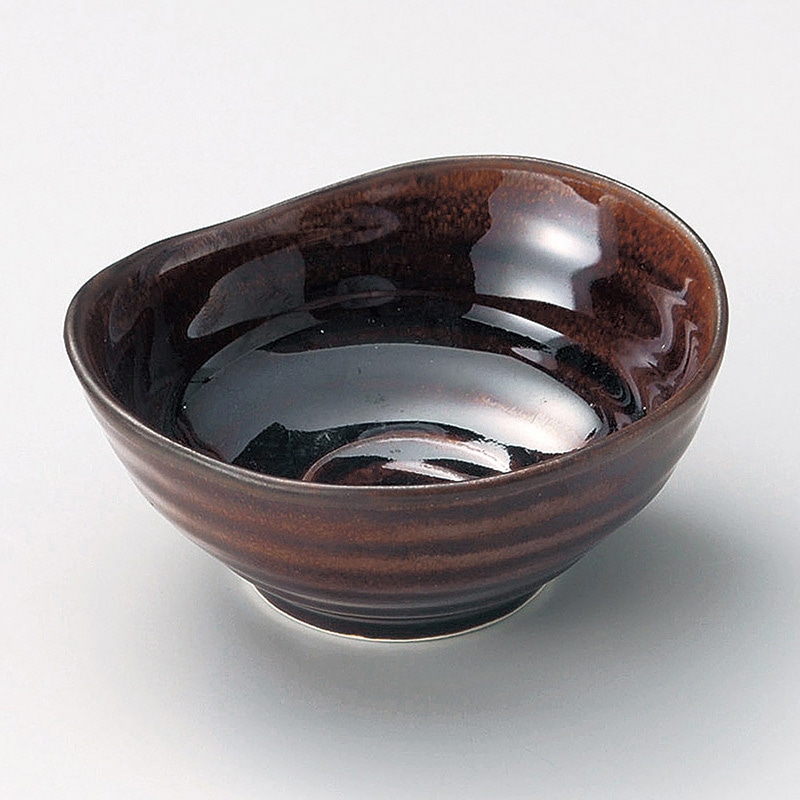 山万 21029-570 三角取鉢 茶 1個(ご注文単位1個)【直送品】