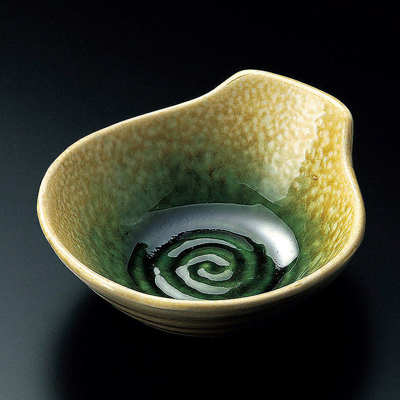 山万 21117-130 黄瀬戸織部呑水 1個(ご注文単位1個)【直送品】