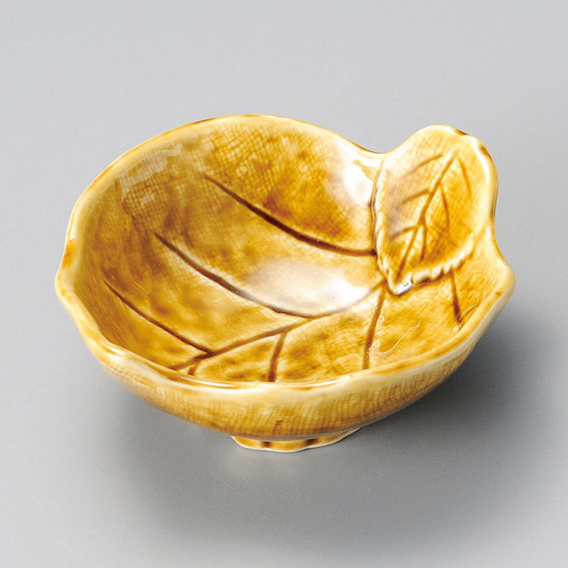 山万 21107-570 黄瀬戸木の葉呑水 1個(ご注文単位1個)【直送品】