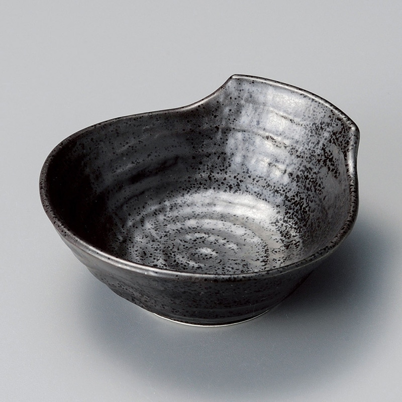 山万 21114-510 黒釉呑水 1個(ご注文単位1個)【直送品】