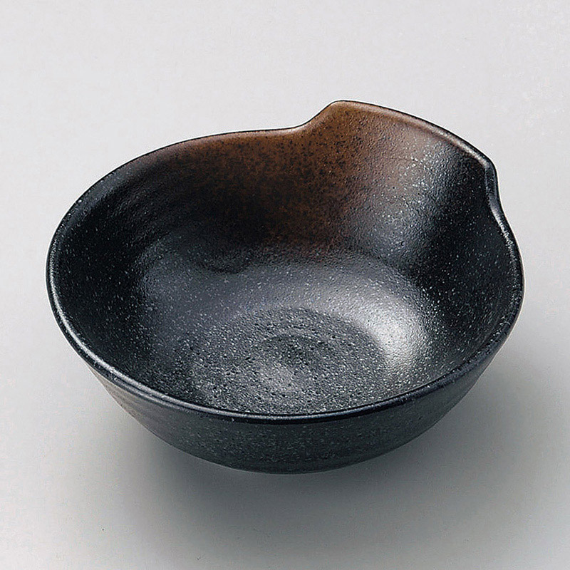 山万 21123-470 黒備前金茶吹厚口トンスイ 1個(ご注文単位1個)【直送品】