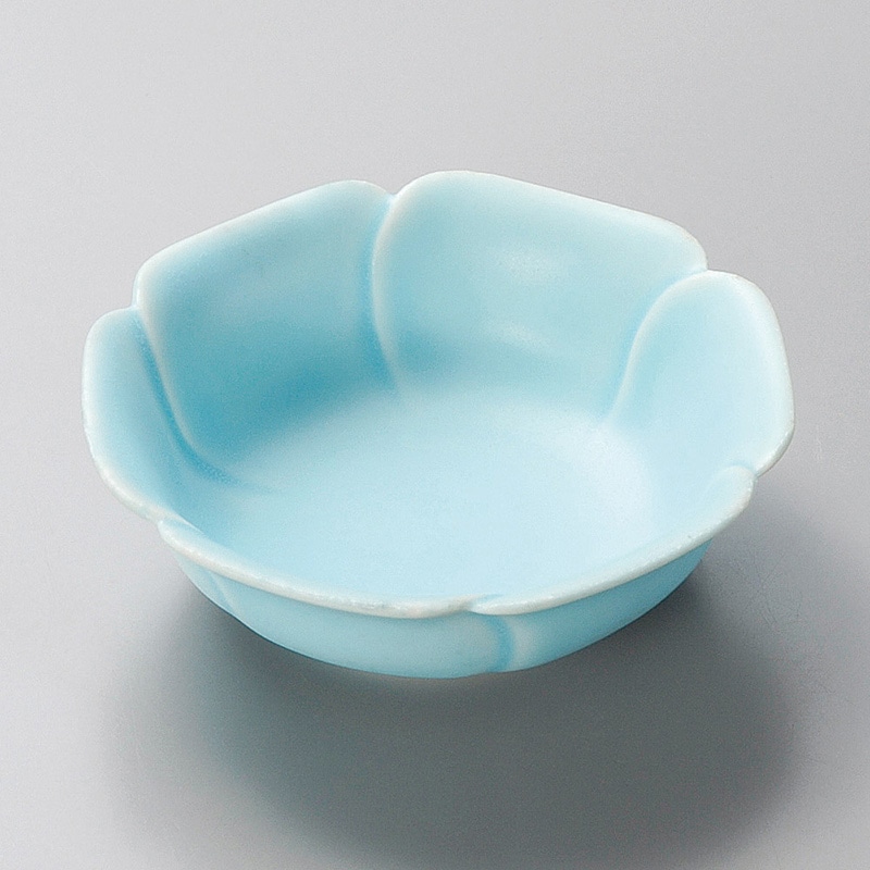 山万 21229-020 花芙蓉 水色浅鉢 1個(ご注文単位1個)【直送品】