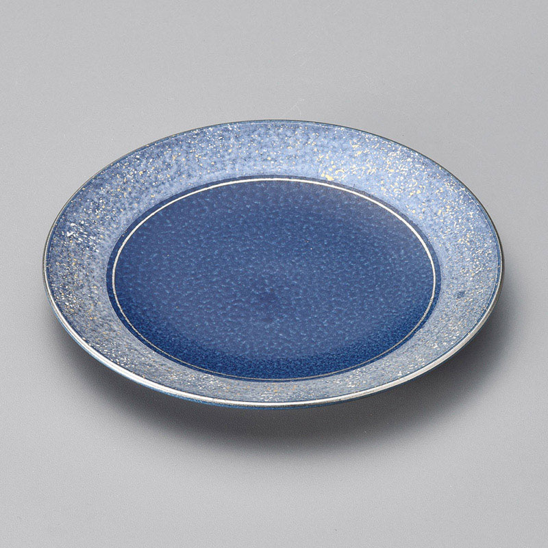 山万 21704-450 青釉青金銀彩6.5皿  1個（ご注文単位1個）【直送品】