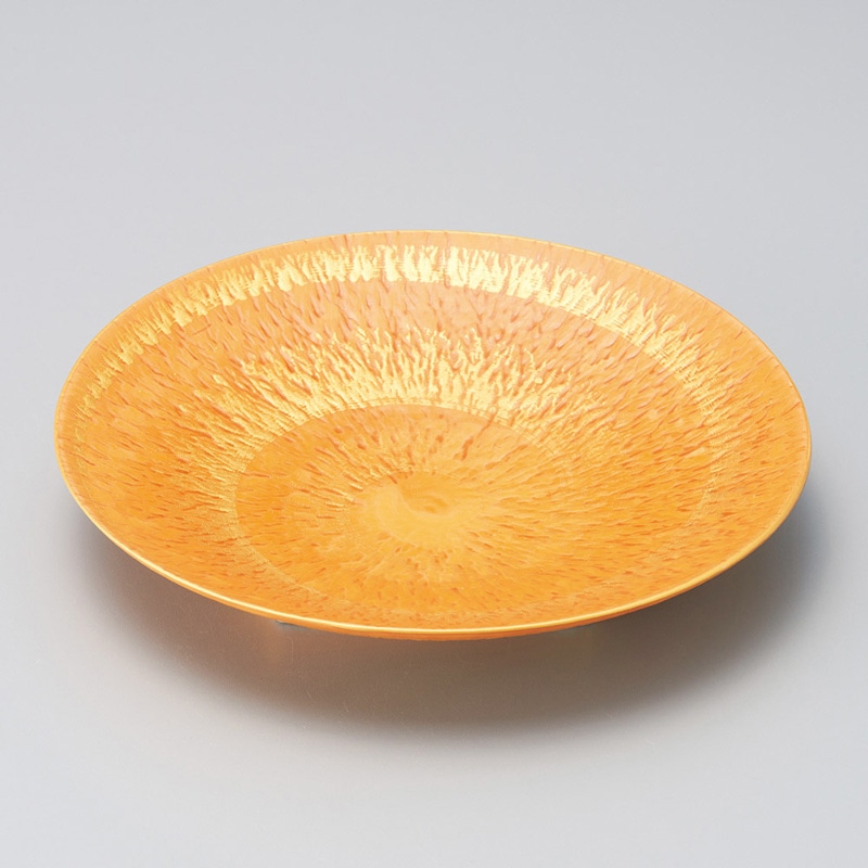 山万 21406-130 金彩とちり丸皿  1個（ご注文単位1個）【直送品】