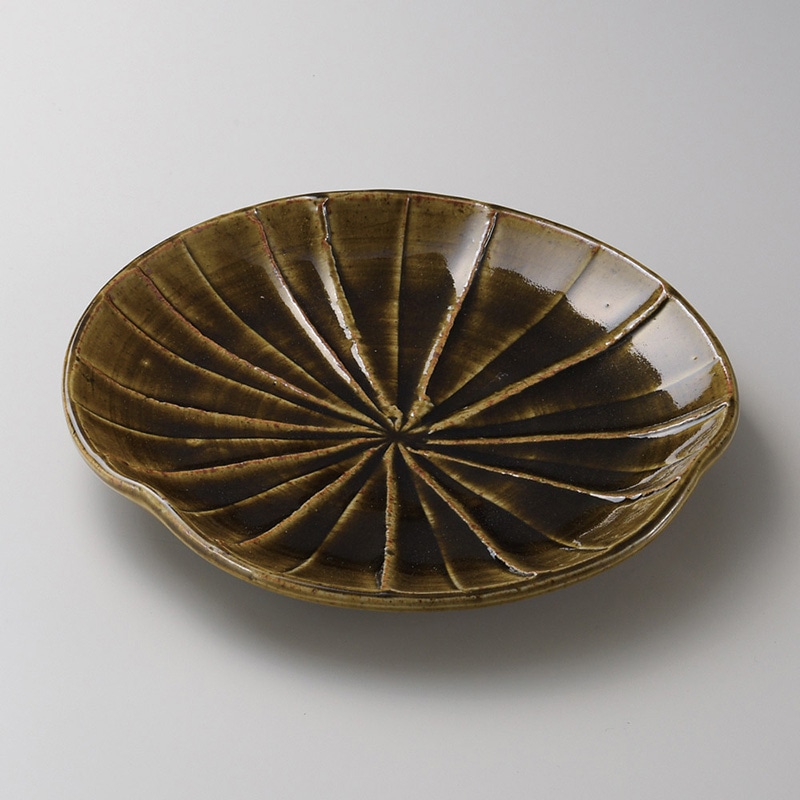 山万 21608-570 黒御深井 7.5皿 1個（ご注文単位1個）【直送品】