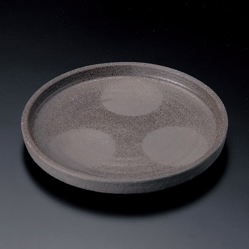 山万 21417-170 炭化土7.5切立丸皿  1個（ご注文単位1個）【直送品】