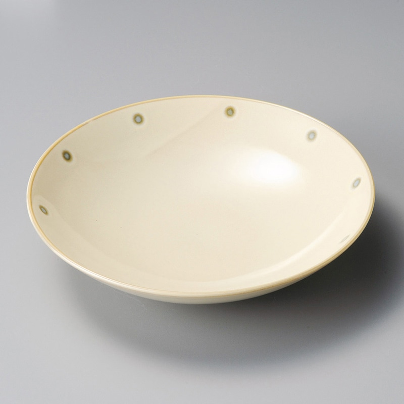 山万 21920-190 ビードロ水玉220深プレート  1個（ご注文単位1個）【直送品】