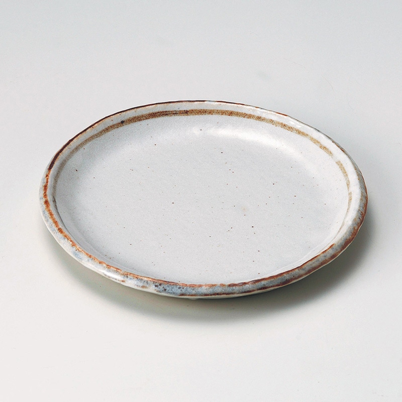 山万 22201-550 志野ライン7.0丸皿  1個（ご注文単位1個）【直送品】