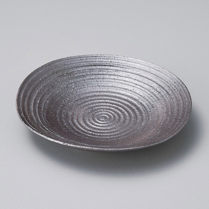 山万 22301-100 焼しめ17.5取皿  1個（ご注文単位1個）【直送品】