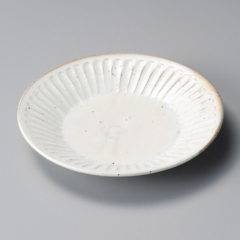 山万 22108-330 粉引ソギ目6.5リム皿  1個（ご注文単位1個）【直送品】