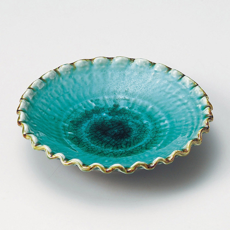 山万 22105-180 マリンブルー6.5皿  1個（ご注文単位1個）【直送品】