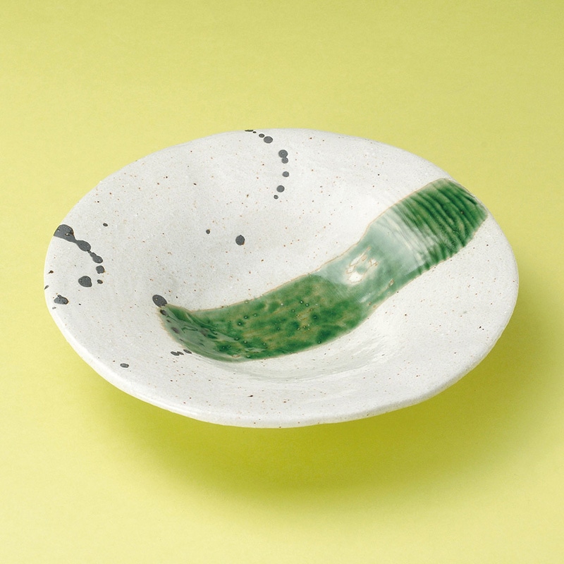 山万 22220-100 いなか道ストライプ7寸皿  1個（ご注文単位1個）【直送品】