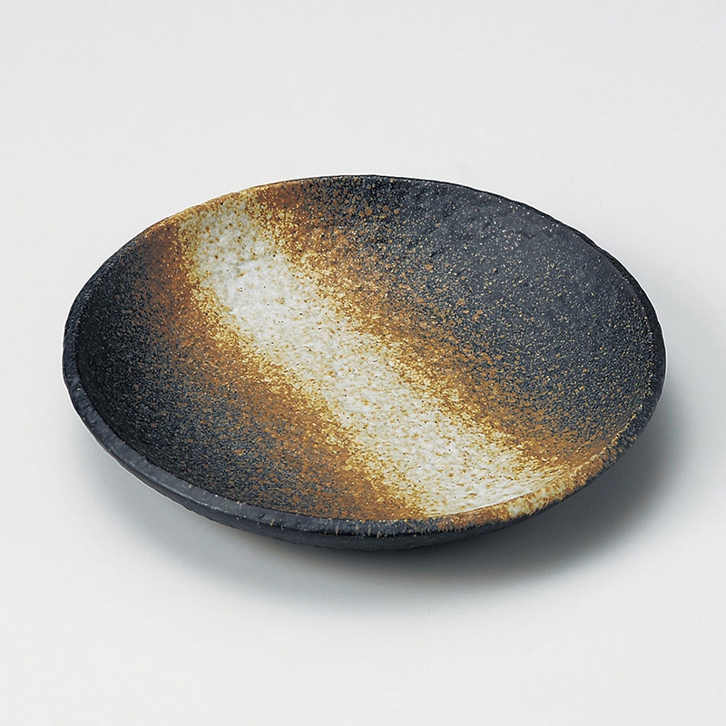 山万 22302-580 京備前7.0丸皿  1個（ご注文単位1個）【直送品】