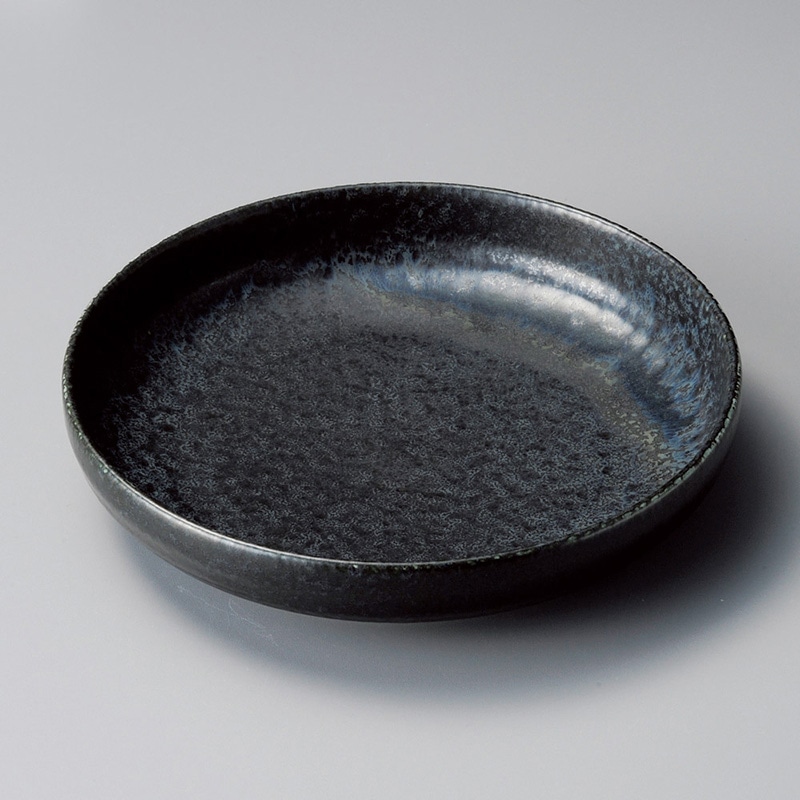 山万 22403-450 窯変黒切立丸皿  1個（ご注文単位1個）【直送品】