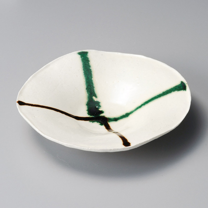 山万 22014-290 二色十文字6.5皿  1個（ご注文単位1個）【直送品】