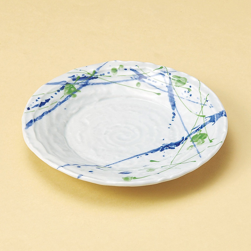 山万 22015-180 砂目2色打6.0皿  1個（ご注文単位1個）【直送品】