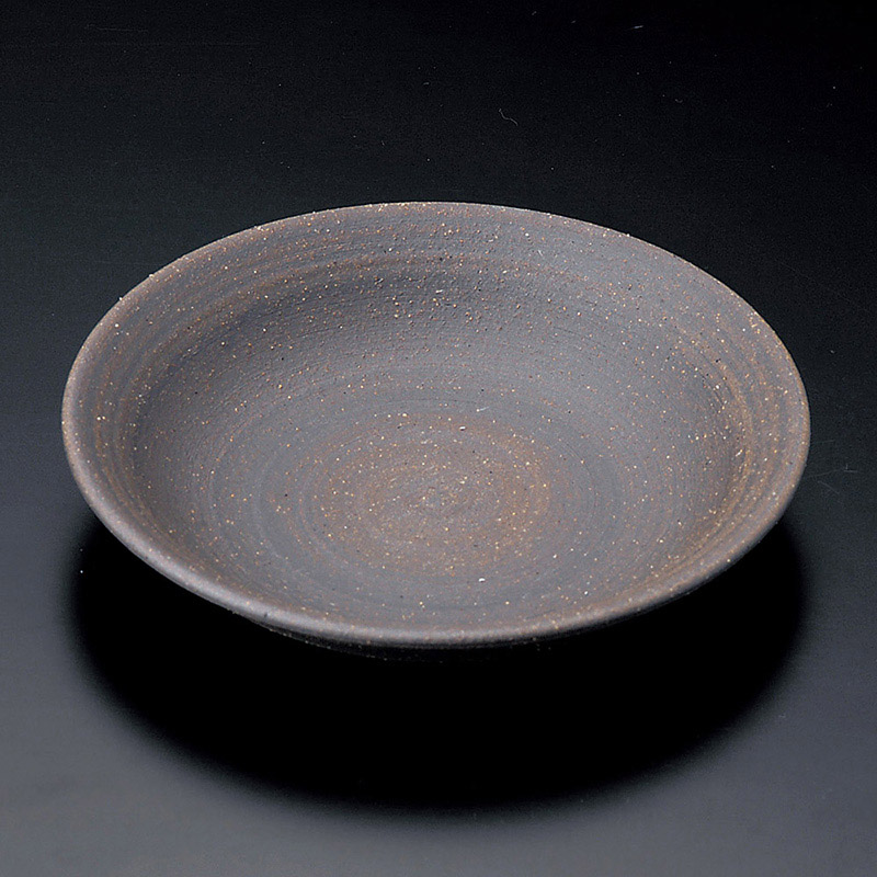 山万 22109-660 黒彩6.0中皿(信楽焼)  1個（ご注文単位1個）【直送品】