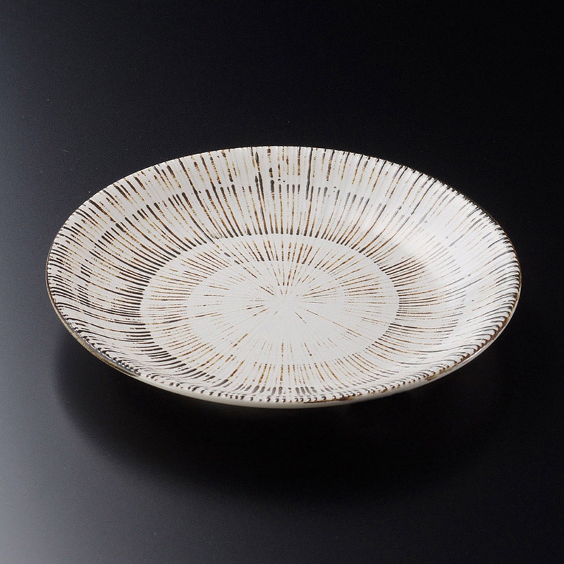 山万 22312-400 錆粉引千段5.5皿  1個（ご注文単位1個）【直送品】