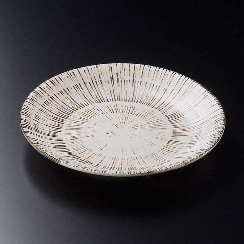 山万 22314-400 錆粉引千段4.0皿  1個（ご注文単位1個）【直送品】