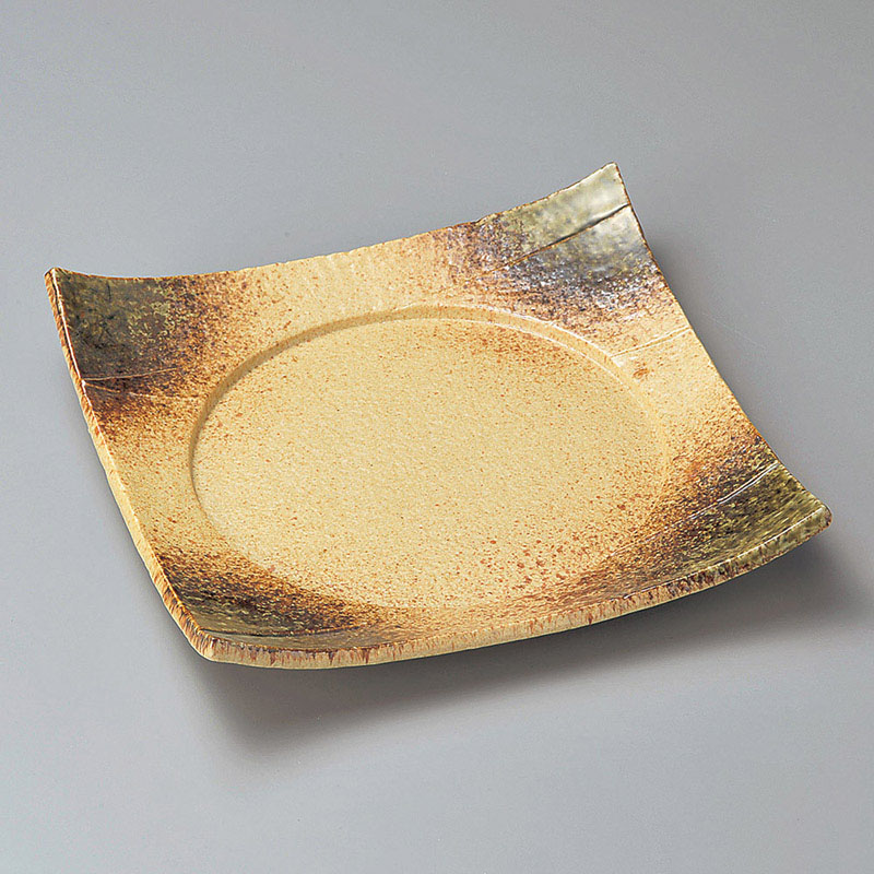 山万 22611-550 伊賀織部8.5四方皿  1個（ご注文単位1個）【直送品】