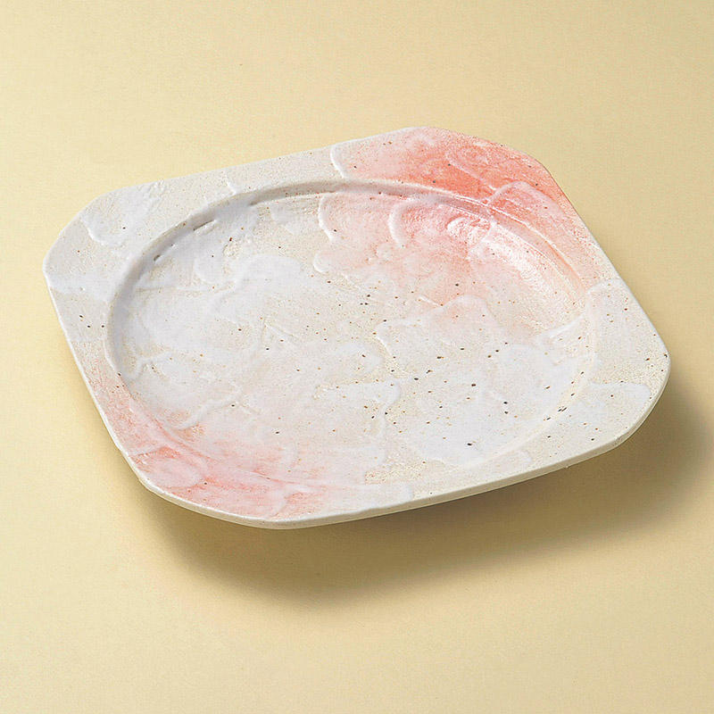 山万 18716-030 桜志野正角皿  1個（ご注文単位1個）【直送品】