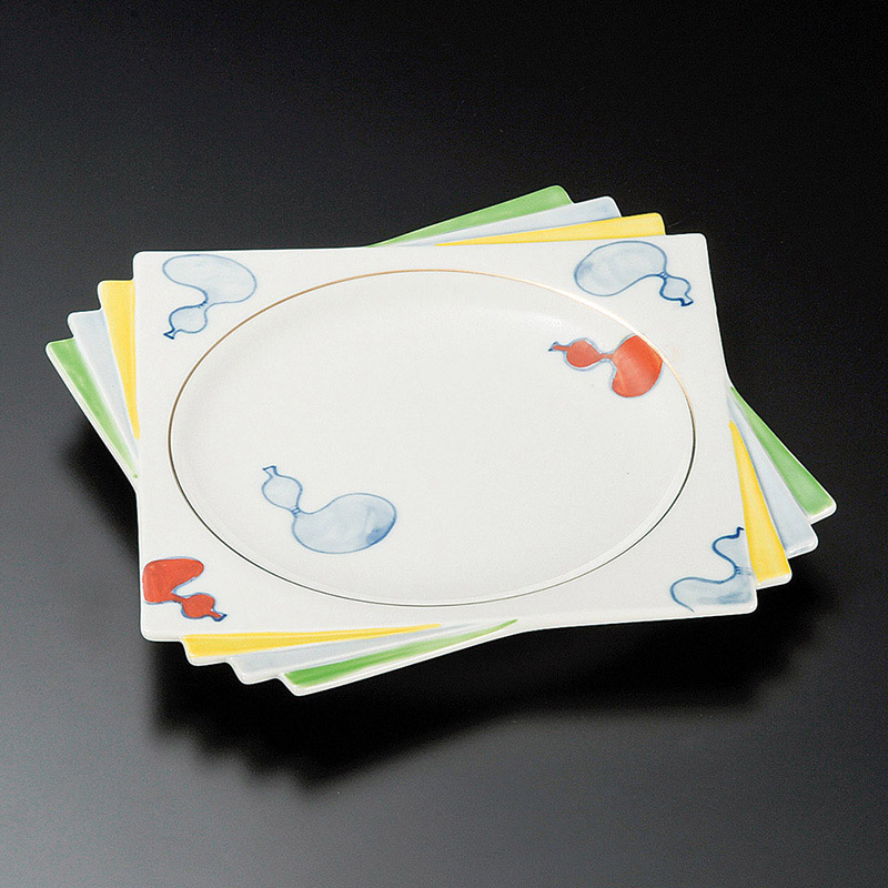 山万 22823-020 六瓢箪千代折角大皿  1個（ご注文単位1個）【直送品】