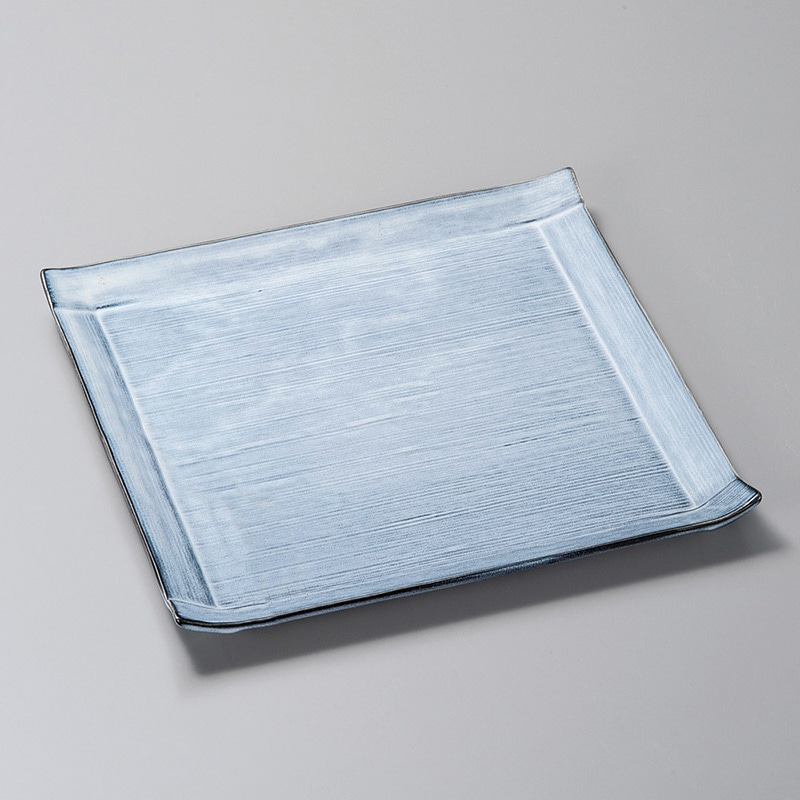 山万 22907-450 青カスミ角皿 (大) 1個(ご注文単位1個)【直送品】