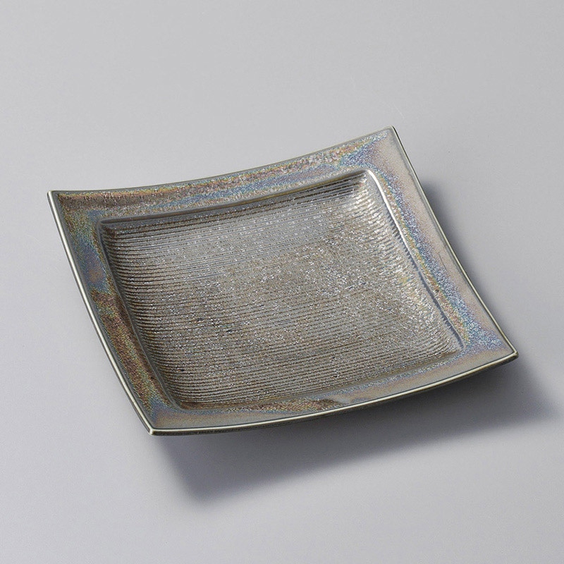 山万 23226-290 虹彩千段角皿(大)  1個（ご注文単位1個）【直送品】