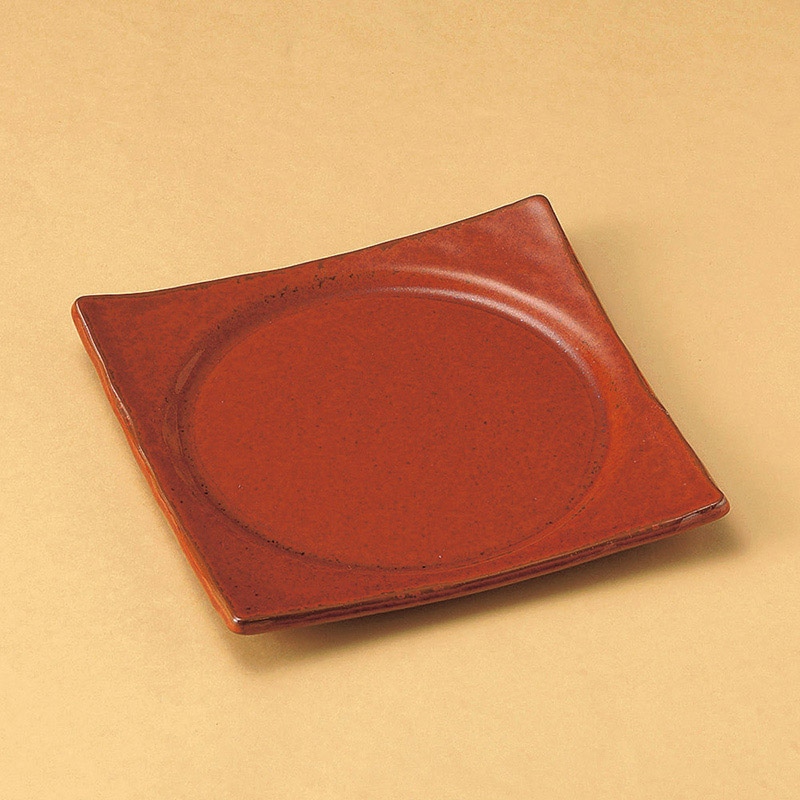 山万 23307-180 鉄砂正角盛皿  1個（ご注文単位1個）【直送品】