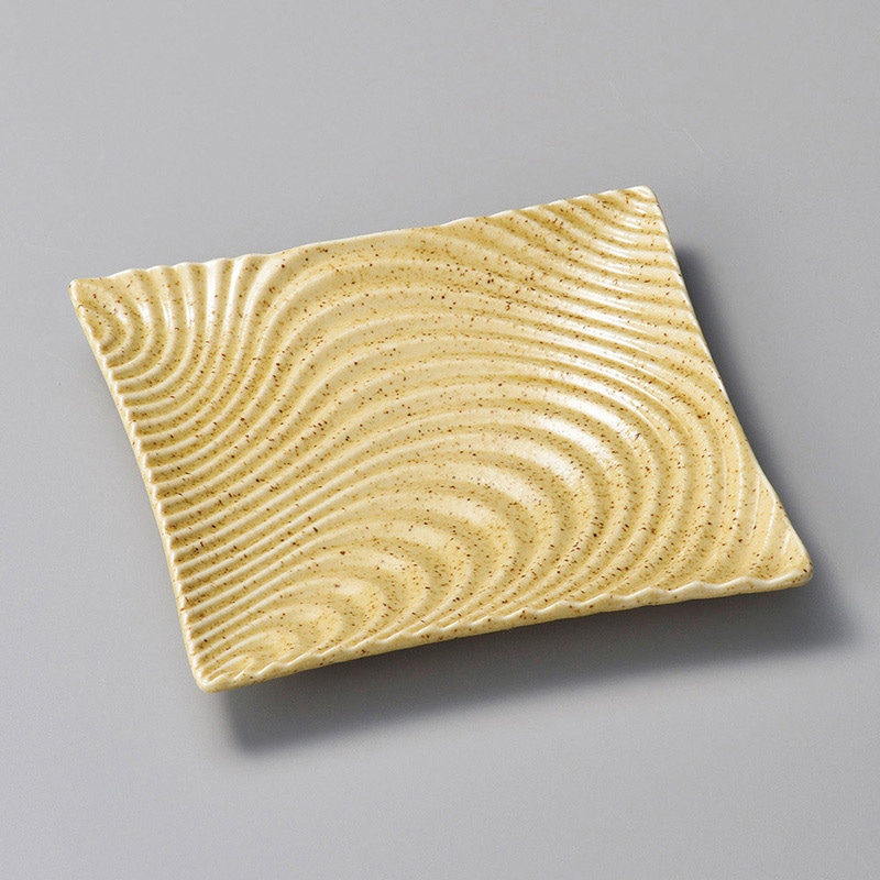 山万 23313-130 砂丘風紋正角皿(大)  1個（ご注文単位1個）【直送品】