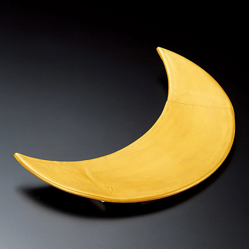 山万 23409-140 ゴールド三日月前菜皿 1個(ご注文単位1個)【直送品】